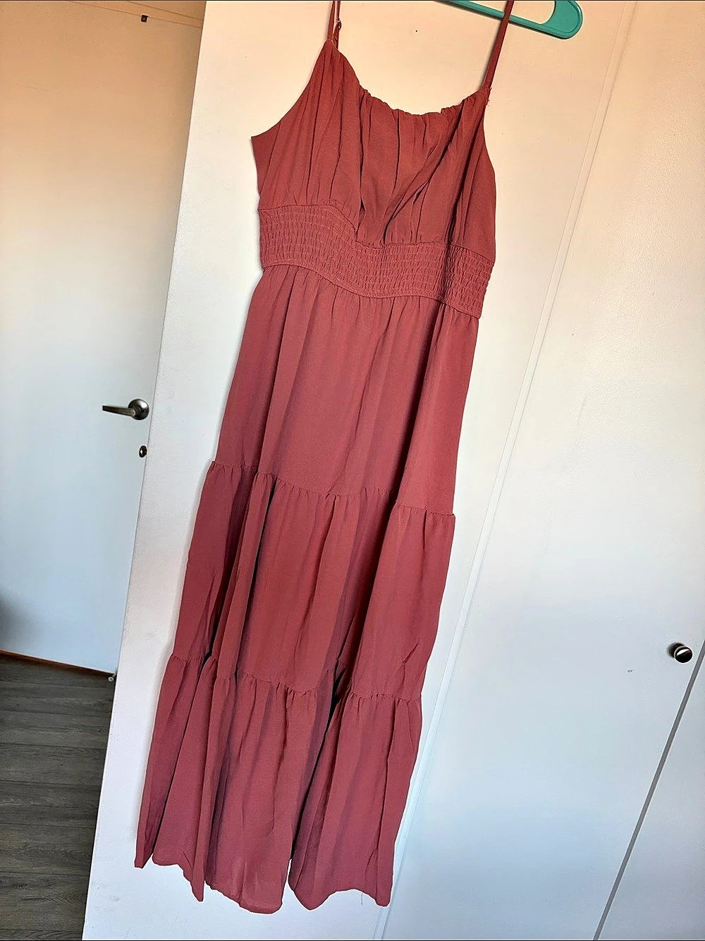 Tiered Maxi Dress in Pink Like New